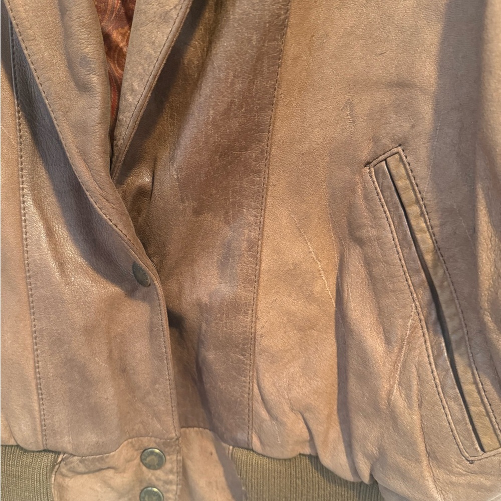 Vintage Unisex 90s Rock Creek Chocolate Brown Leather Jacket - Picture 4 of 11